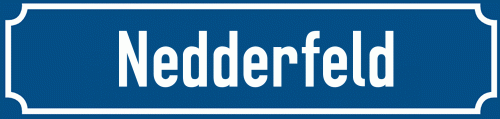 Straßenschild Nedderfeld