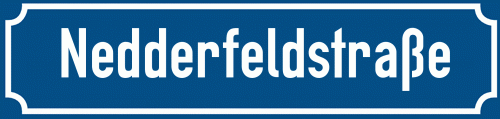Straßenschild Nedderfeldstraße zum kostenlosen Download