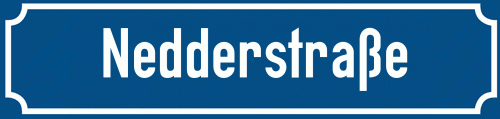 Straßenschild Nedderstraße zum kostenlosen Download