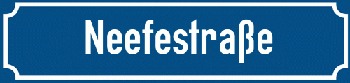 Straßenschild Neefestraße
