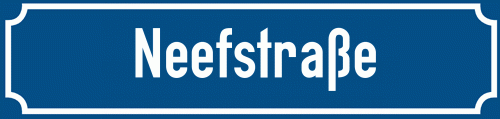 Straßenschild Neefstraße