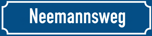 Straßenschild Neemannsweg