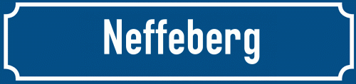 Straßenschild Neffeberg zum kostenlosen Download