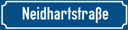 Straßenschild Neidhartstraße zum kostenlosen Download