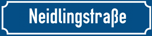 Straßenschild Neidlingstraße