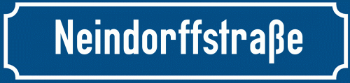 Straßenschild Neindorffstraße