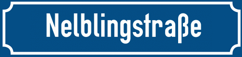 Straßenschild Nelblingstraße