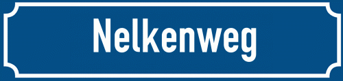 Straßenschild Nelkenweg zum kostenlosen Download