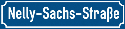 Straßenschild Nelly-Sachs-Straße