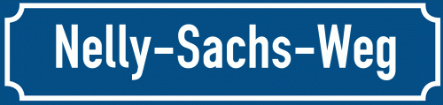 Straßenschild Nelly-Sachs-Weg