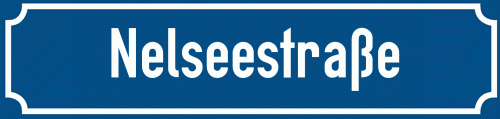 Straßenschild Nelseestraße