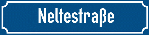 Straßenschild Neltestraße