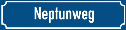 Straßenschild Neptunweg zum kostenlosen Download