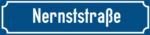 Straßenschild Nernststraße