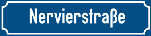 Straßenschild Nervierstraße