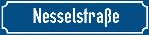 Straßenschild Nesselstraße