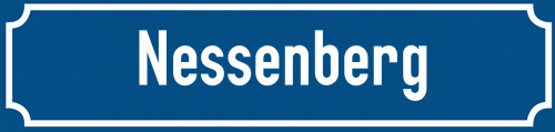 Straßenschild Nessenberg