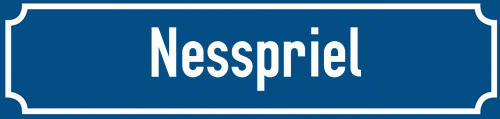 Straßenschild Nesspriel