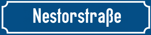 Straßenschild Nestorstraße