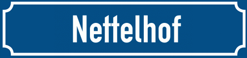 Straßenschild Nettelhof