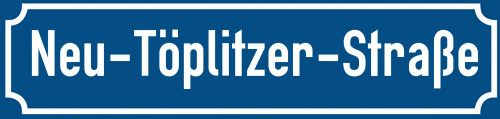 Straßenschild Neu-Töplitzer-Straße zum kostenlosen Download
