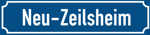 Straßenschild Neu-Zeilsheim