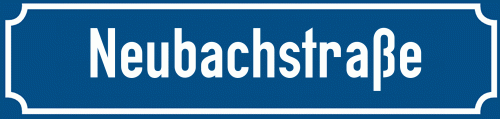 Straßenschild Neubachstraße