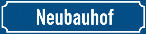 Straßenschild Neubauhof