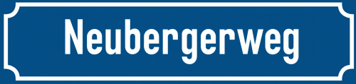 Straßenschild Neubergerweg