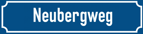 Straßenschild Neubergweg