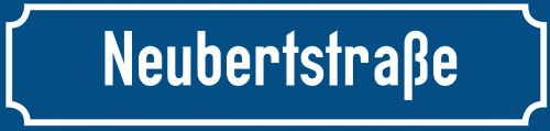 Straßenschild Neubertstraße