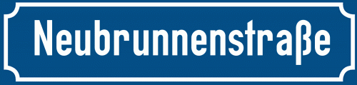 Straßenschild Neubrunnenstraße