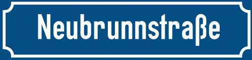 Straßenschild Neubrunnstraße
