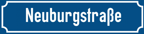 Straßenschild Neuburgstraße