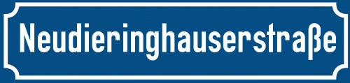 Straßenschild Neudieringhauserstraße zum kostenlosen Download