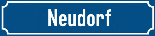 Straßenschild Neudorf zum kostenlosen Download
