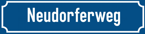 Straßenschild Neudorferweg zum kostenlosen Download