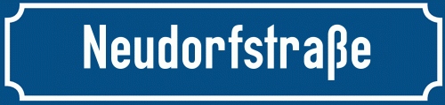 Straßenschild Neudorfstraße