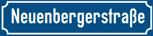 Straßenschild Neuenbergerstraße