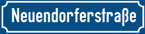 Straßenschild Neuendorferstraße zum kostenlosen Download