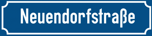 Straßenschild Neuendorfstraße zum kostenlosen Download