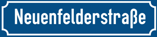 Straßenschild Neuenfelderstraße
