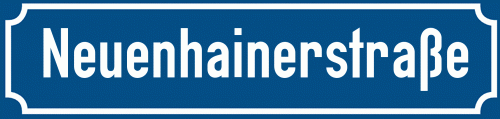 Straßenschild Neuenhainerstraße