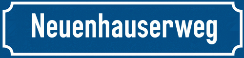 Straßenschild Neuenhauserweg