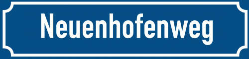 Straßenschild Neuenhofenweg