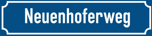 Straßenschild Neuenhoferweg