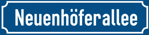 Straßenschild Neuenhöferallee
