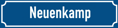 Straßenschild Neuenkamp