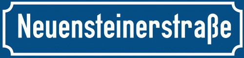 Straßenschild Neuensteinerstraße