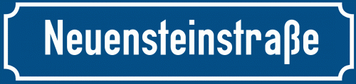 Straßenschild Neuensteinstraße